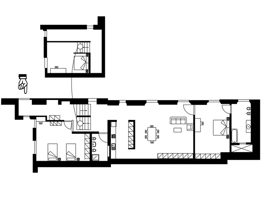 Immagine 5 di Appartamento in affitto  in Via dei Pandolfini16 a Firenze