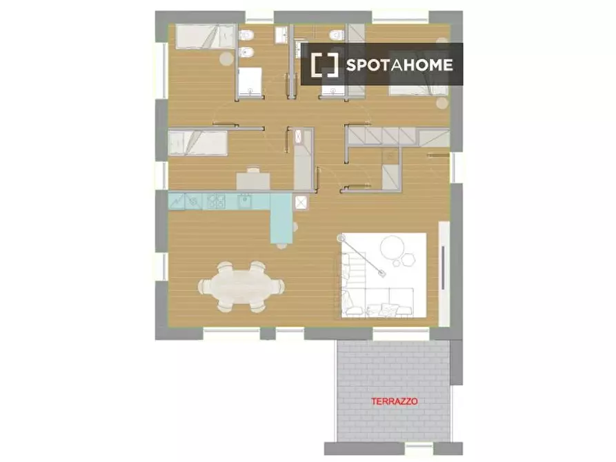 Immagine 4 di Camera condivisa in affitto  in Via Bernardo Rucellai a Milano