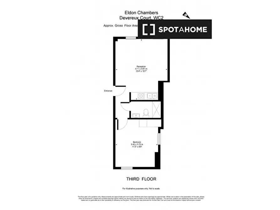 Immagine 9 di Appartamento in affitto  in Flat Eldon Chambers a 