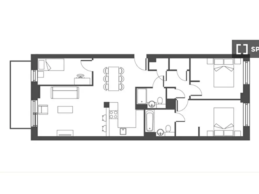 Immagine 2 di Camera condivisa in affitto  in flat d a Walthamstow