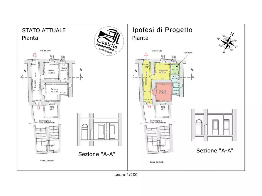 Immagine 11 di Appartamento in vendita  in Corso Giuseppe Garibaldi, 10 a Sarteano