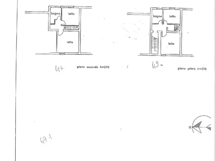 Immagine 11 di Porzione di casa in vendita  a Castiglione Del Lago