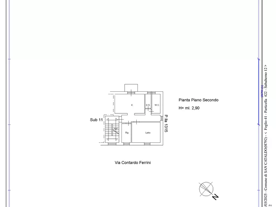 Immagine 11 di Appartamento in vendita  in via Contardo Ferrini, 7 a San Cataldo