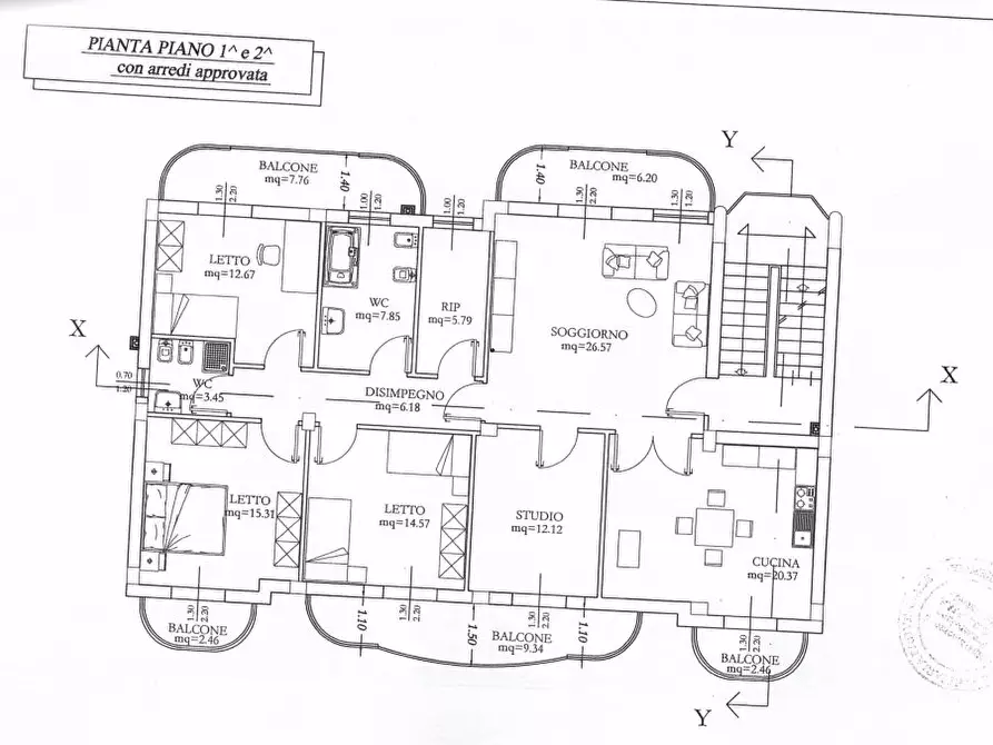 Immagine 13 di Appartamento in vendita  in Via Mariannina Amico Roxas, 8 a San Cataldo