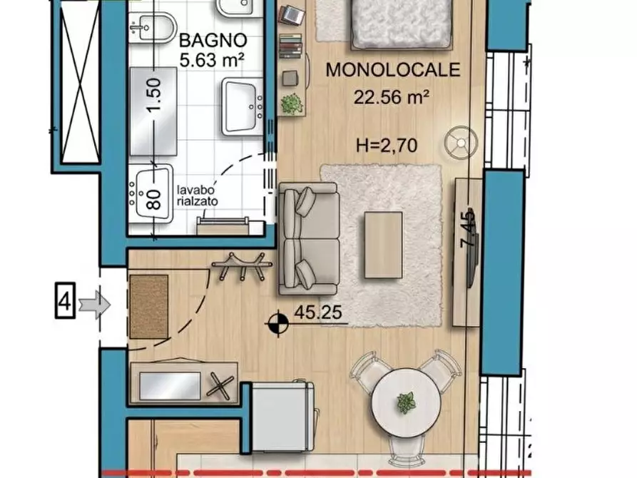 Immagine 8 di Appartamento in vendita  in Via Emilia Ponente, 10 a Bologna