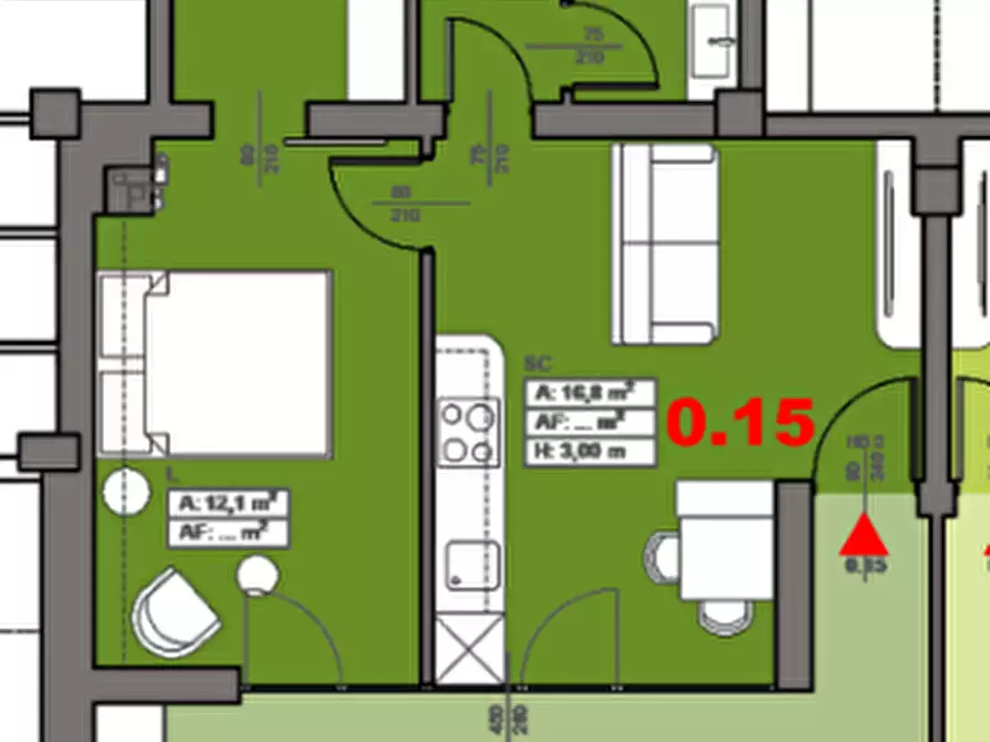 Immagine 6 di Appartamento in vendita  in Via del Triumvirato, 20 a Bologna