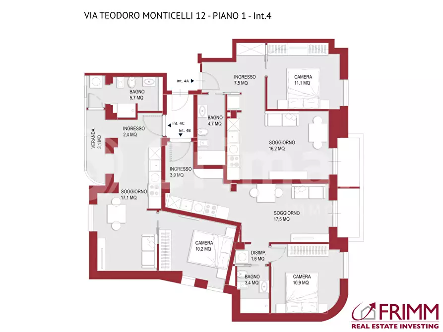Immagine 12 di Appartamento in vendita  in Via Teodoro Monticelli, 12 a Roma