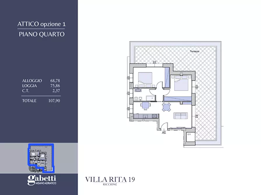 Immagine 11 di Appartamento in vendita  in Via Bixio, 19 a Riccione