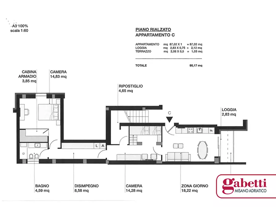 Immagine 16 di Appartamento in vendita  in Via Fiume, 9 a Cattolica