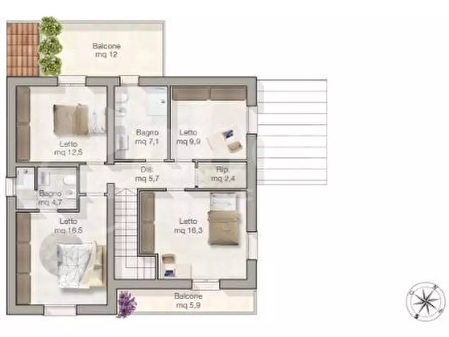 Immagine 10 di Villa in vendita  in Via Tenuta Amalia a Verucchio