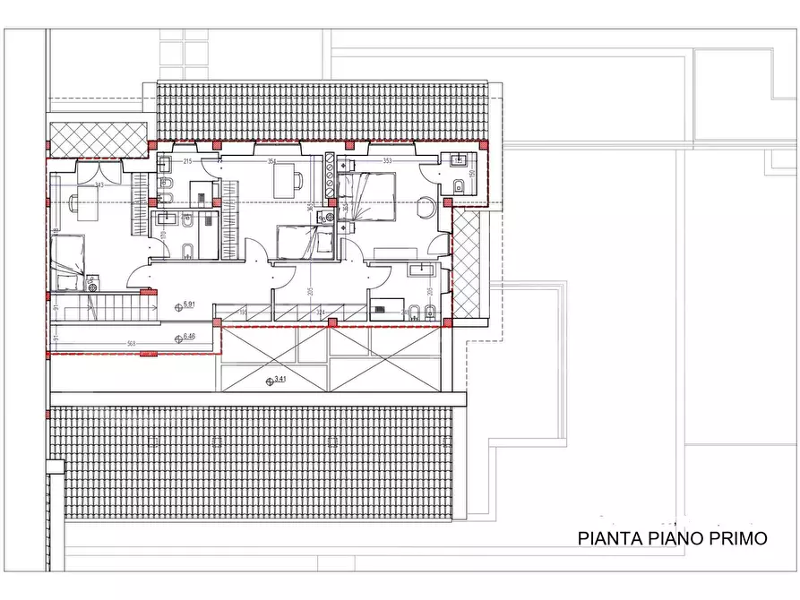 Immagine 6 di Casa trifamiliare in vendita  in Via Casali delle Cornacchiole, 153 a Roma