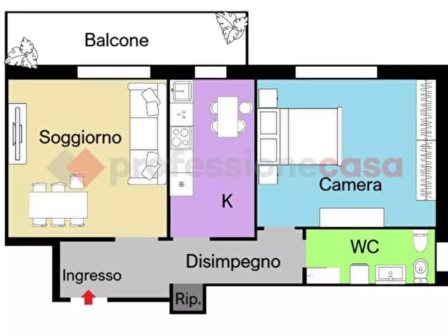 Immagine 22 di Appartamento in affitto  in Via MosÃ¨ a Opera