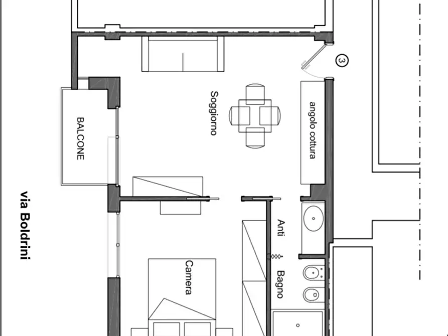 Immagine 4 di Appartamento in vendita  in Via Boldrini, 5/2 a Bologna