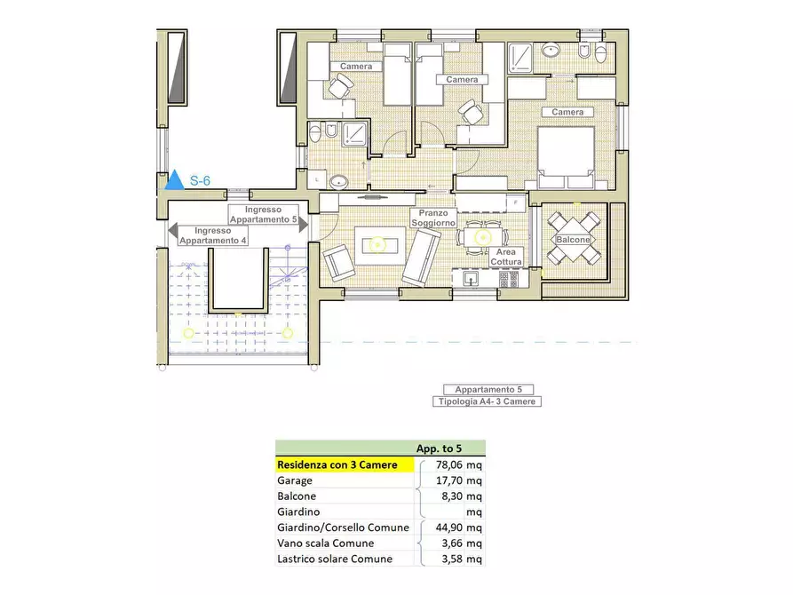 Immagine 6 di Appartamento in vendita  in Via Olivieri, snc a Cattolica