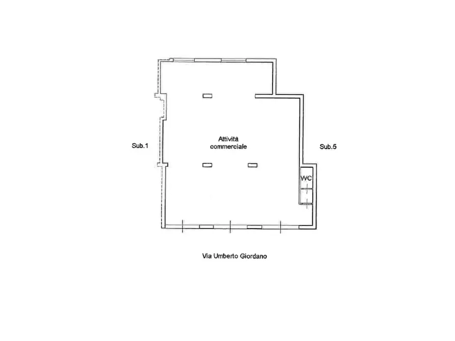 Immagine 7 di Negozio in vendita  in Via Umberto Giordano a Palermo