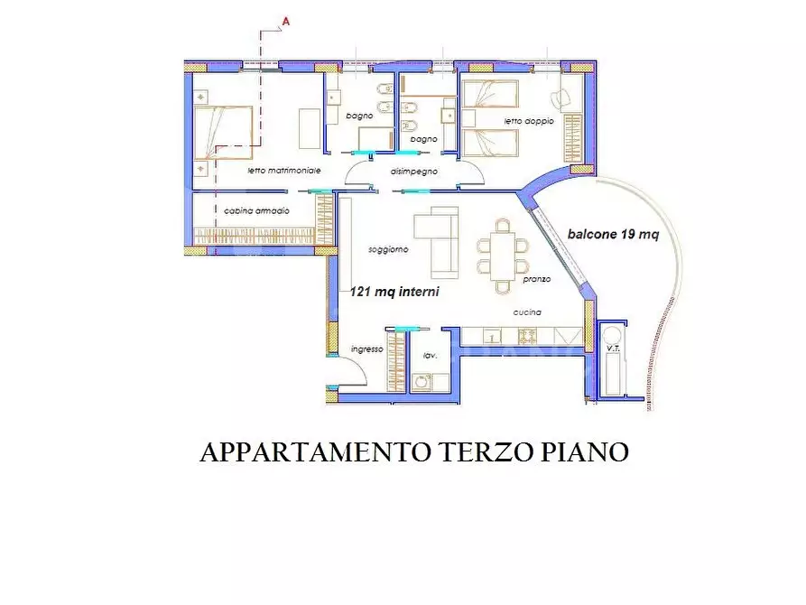 Immagine 6 di Appartamento in vendita  in Via Sandro Pertini a Trani