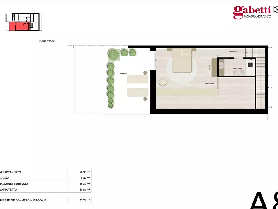 Immagine 18 di Appartamento in vendita  in Via Grossi a Misano Adriatico