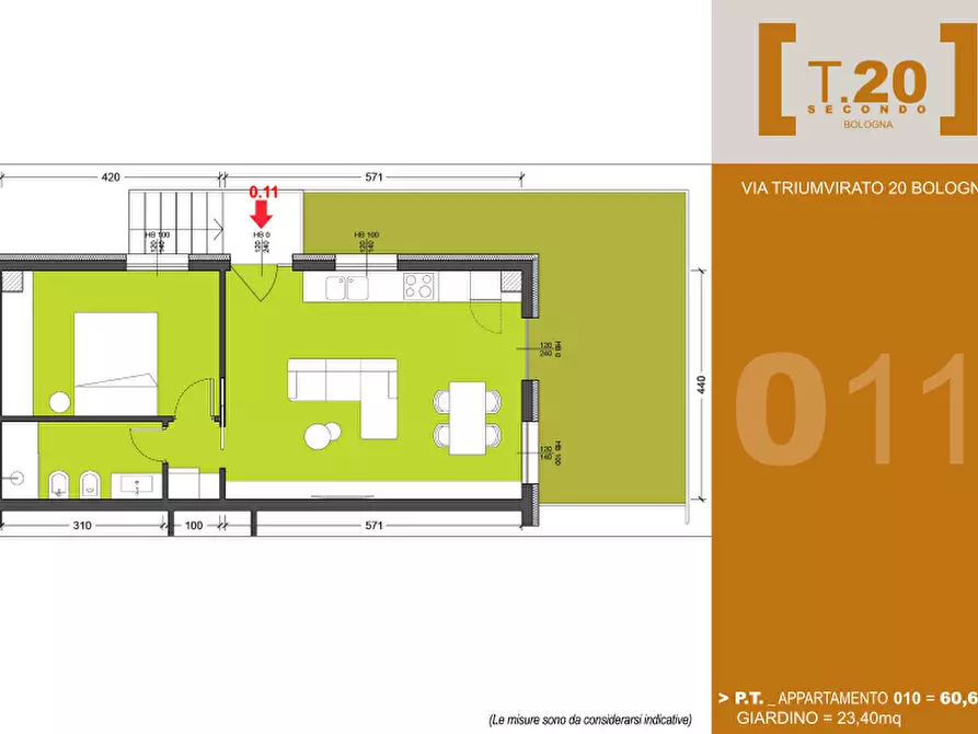 Immagine 6 di Appartamento in vendita  in Via del Triumvirato, 20/2 a Bologna