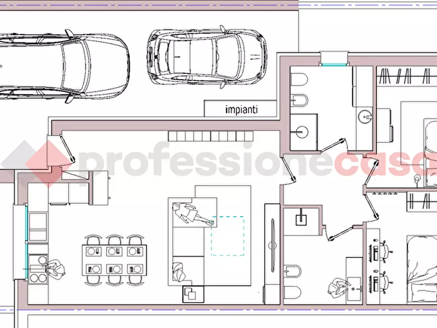 Immagine 6 di Casa bifamiliare in vendita  in Via PAPA GIOVANNI PAOLO, 12 a Landriano