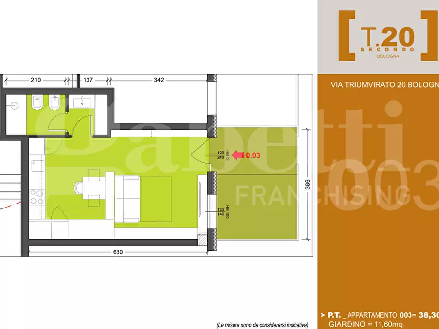 Immagine 6 di Appartamento in vendita  in Via del Triumvirato, 20/2 a Bologna
