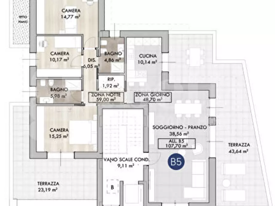 Immagine 11 di Appartamento in vendita  in Via Monte Grappa, 39 a Marcon