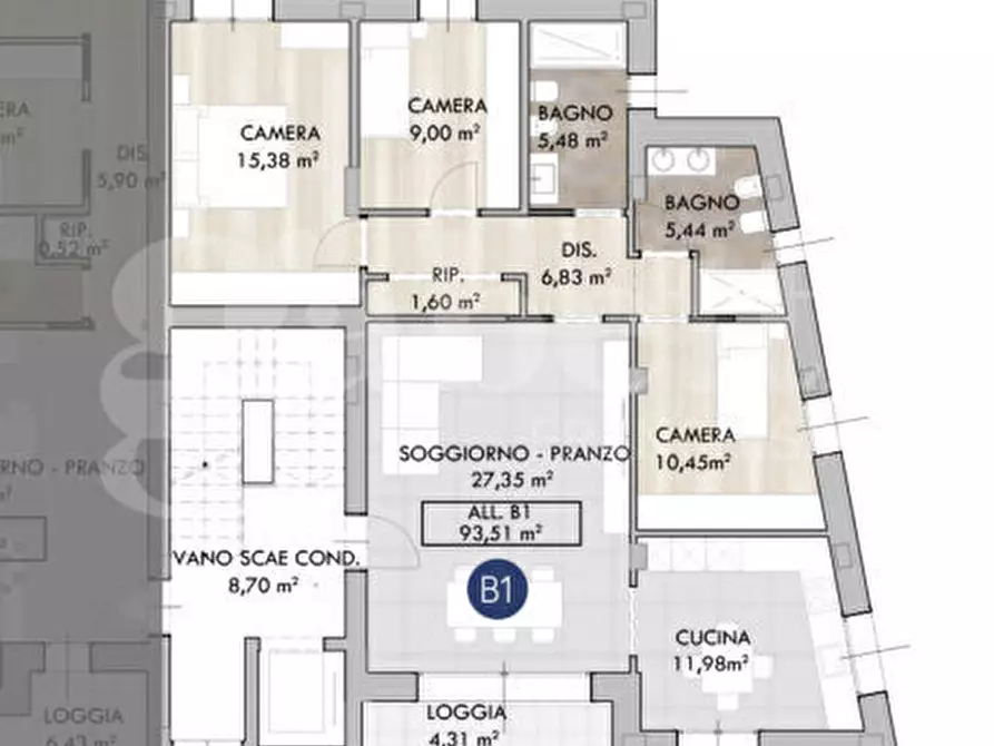 Immagine 14 di Appartamento in vendita  in Via Monte Grappa, 39 a Marcon