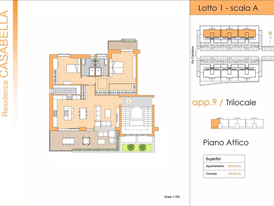 Immagine 2 di Appartamento in vendita  in Via CANTATORE a San Severo
