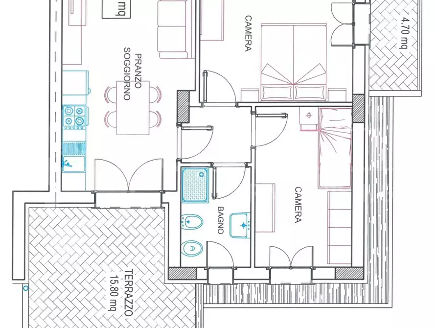 Immagine 8 di Appartamento in vendita  in Via Gorizia, snc a Alba Adriatica