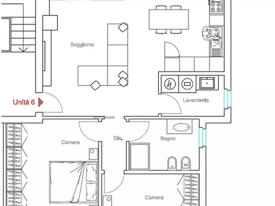 Immagine 14 di Appartamento in vendita  in Via TITO SPERI, 3 a Castelcovati