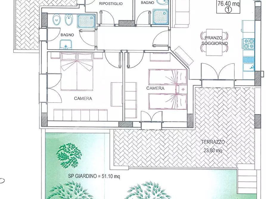 Immagine 9 di Appartamento in vendita  in Via Gorizia, snc a Alba Adriatica