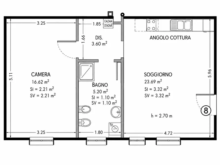 Immagine 16 di Appartamento in vendita  in Via Franco Bolognese, 8 a Bologna