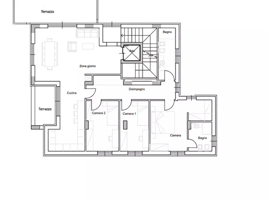 Immagine 13 di Attico in vendita  in Via San Bartolomeo a Perugia