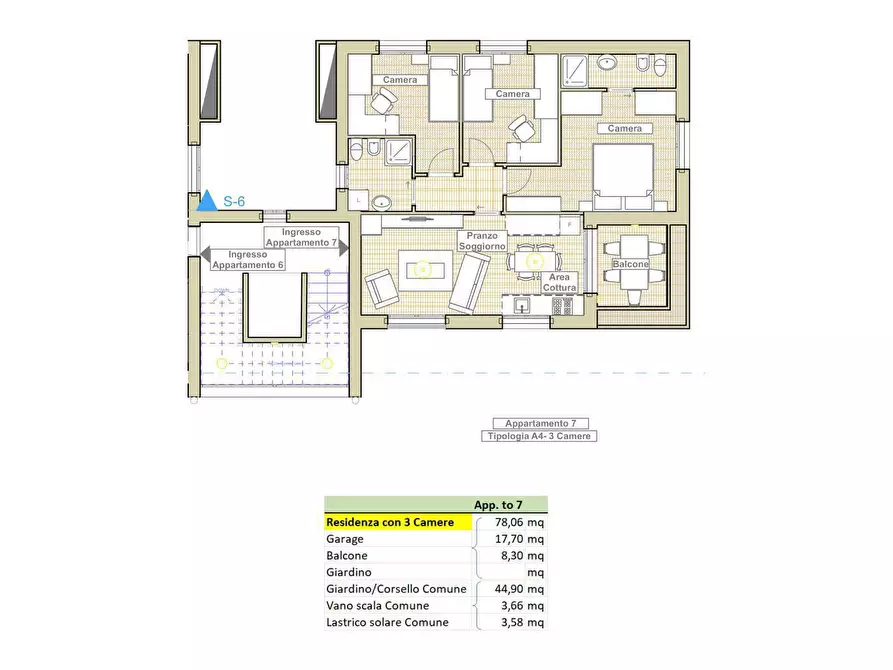 Immagine 6 di Appartamento in vendita  in Via Olivieri, snc a Cattolica
