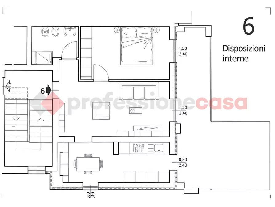 Immagine 6 di Appartamento in vendita  in Via vittorio niccoli a Castelfiorentino
