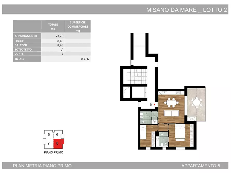 Immagine 14 di Appartamento in vendita  in Via Grossi a Misano Adriatico
