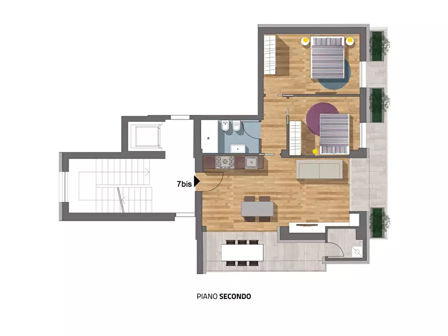 Immagine 7 di Appartamento in vendita  in Via Trento a Gabicce Mare