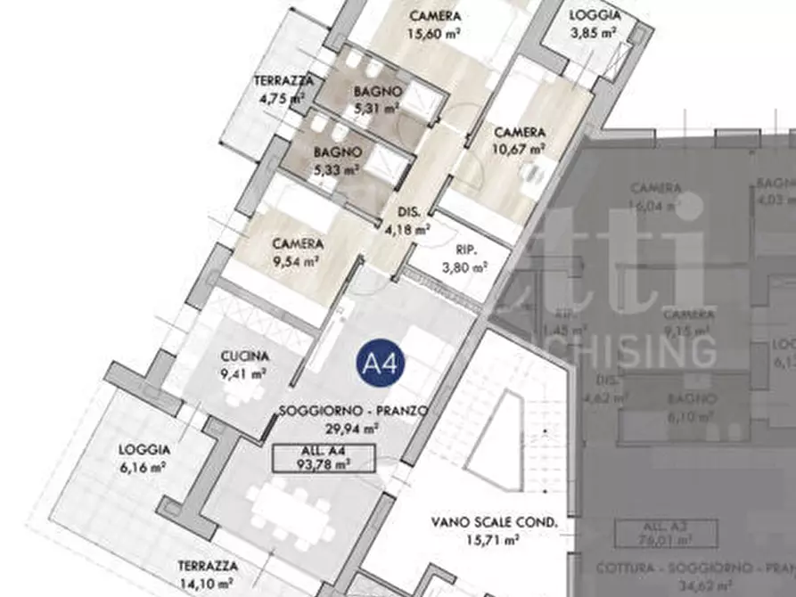 Immagine 12 di Appartamento in vendita  in Via Monte Grappa, 39 a Marcon