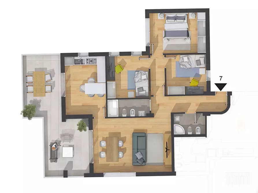 Immagine 4 di Appartamento in vendita  in Via Salita Fiumara Guardia a Messina