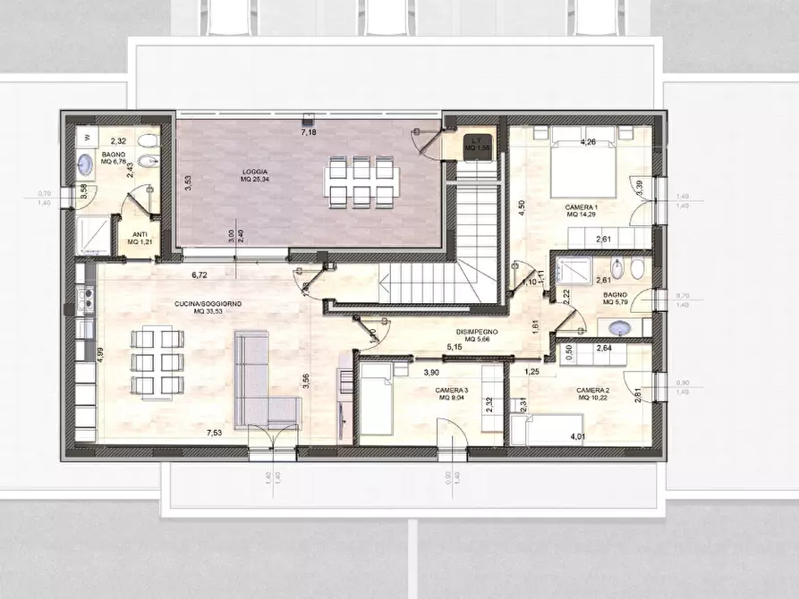 Immagine 26 di Attico in vendita  in Via Don Giuseppe Mingotti, 1 a Castrezzato