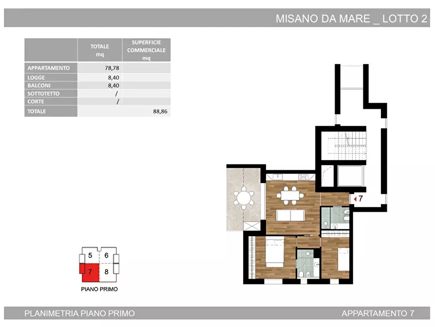 Immagine 14 di Appartamento in vendita  in Via Grossi a Misano Adriatico