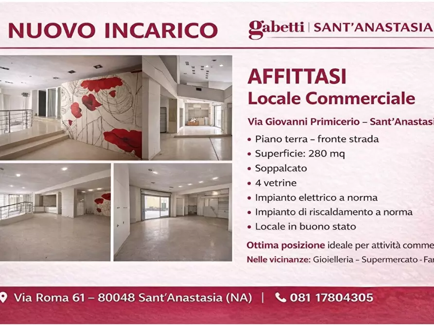 Immagine 1 di Attività commerciale in affitto  in Via Giovanni Primicerio, snc a Sant'anastasia