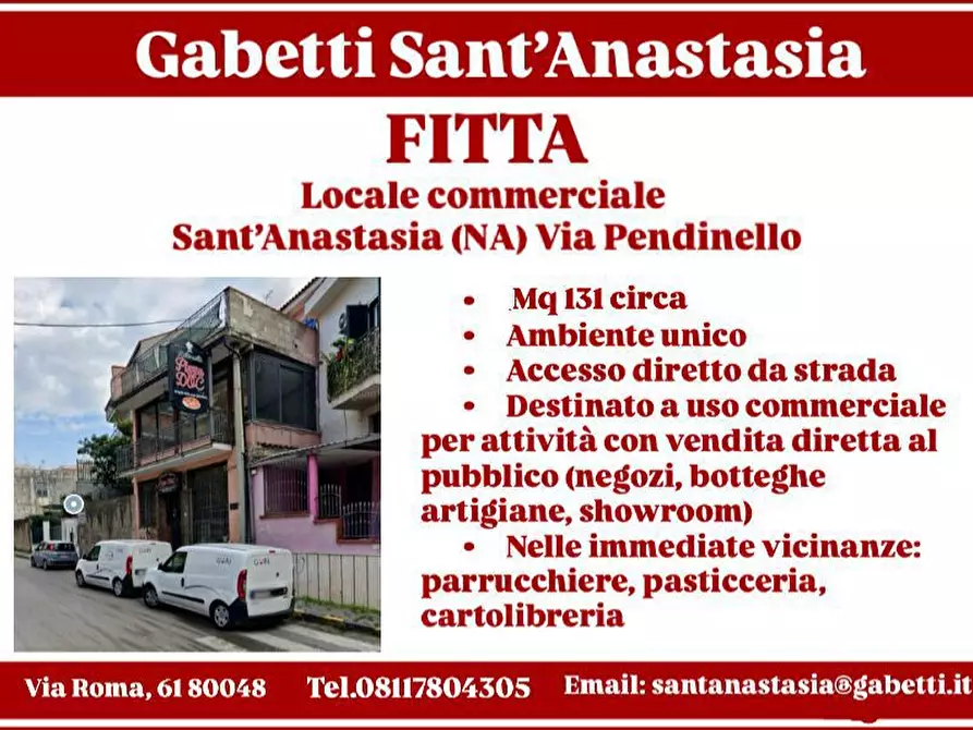 Immagine 1 di Attività commerciale in affitto  in Via Pendinello, SNC a Sant'anastasia