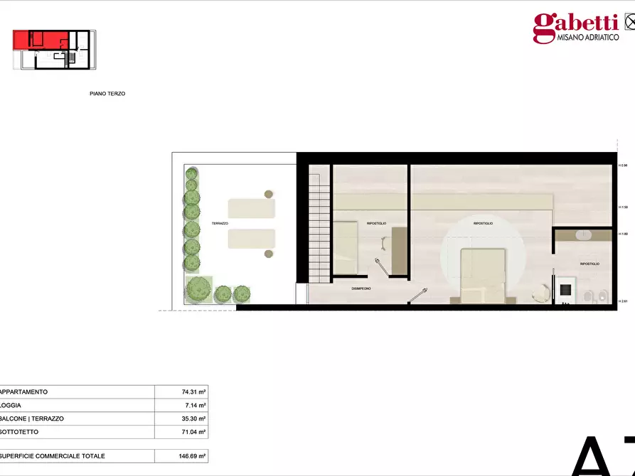 Immagine 17 di Appartamento in vendita  in Via Grossi a Misano Adriatico