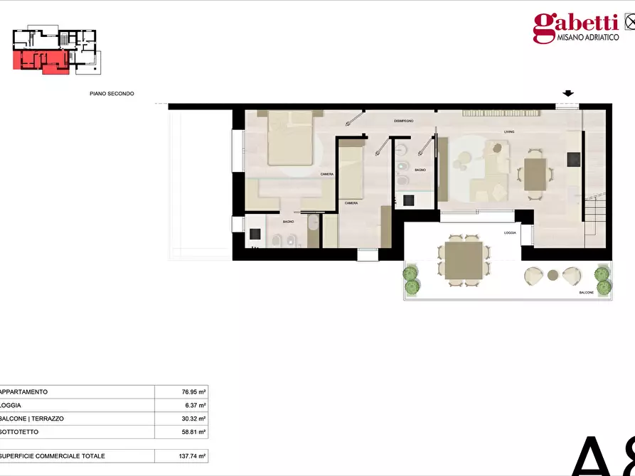 Immagine 16 di Appartamento in vendita  in Via Grossi a Misano Adriatico