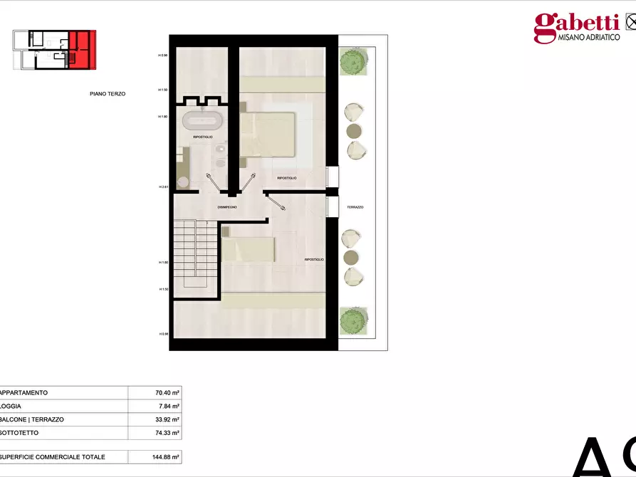 Immagine 18 di Appartamento in vendita  in Via Grossi a Misano Adriatico
