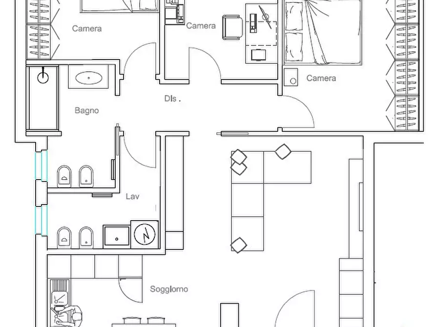 Immagine 13 di Appartamento in vendita  in Via TITO SPERI, 3 a Castelcovati