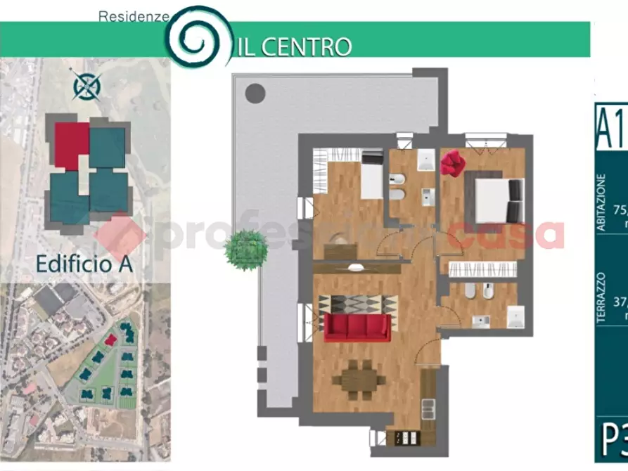 Immagine 4 di Appartamento in vendita  in Via Delle Calle, snc a Guidonia Montecelio