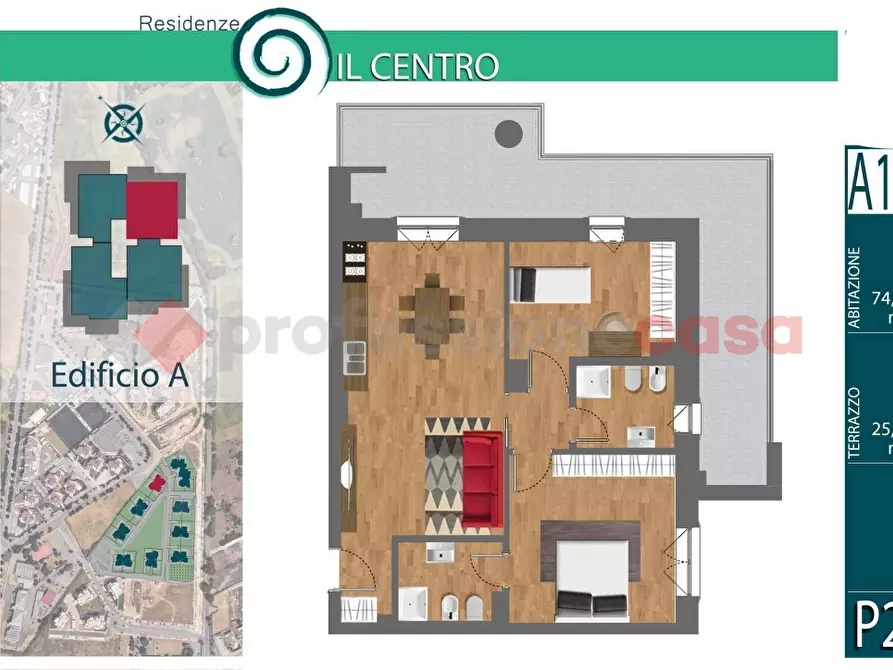 Immagine 3 di Appartamento in vendita  in Via Delle Calle, snc a Guidonia Montecelio