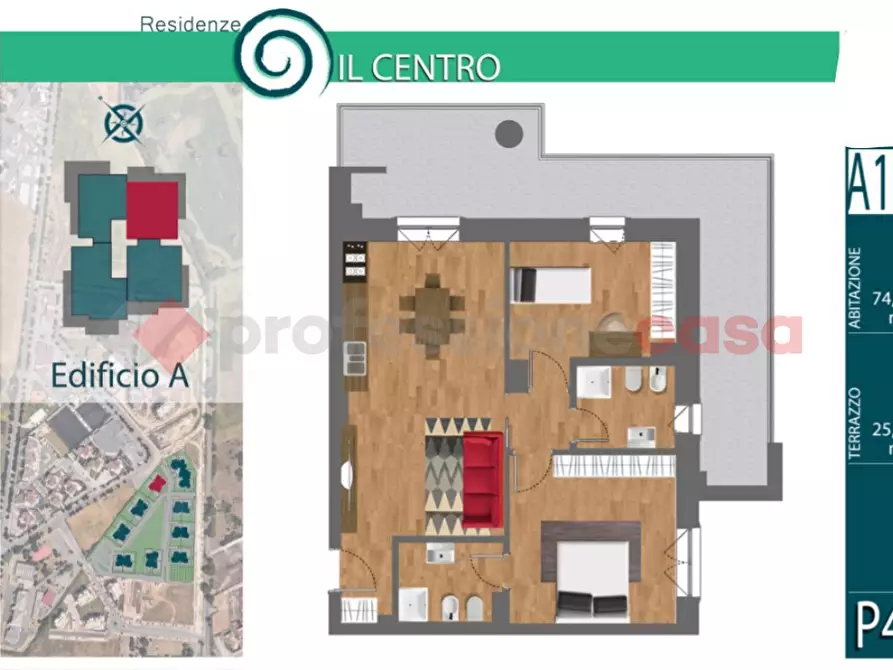Immagine 6 di Appartamento in vendita  in Via Delle Calle, snc a Guidonia Montecelio