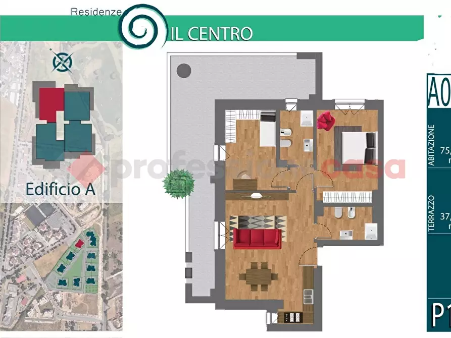 Immagine 9 di Appartamento in vendita  in Via Delle Calle, snc a Guidonia Montecelio